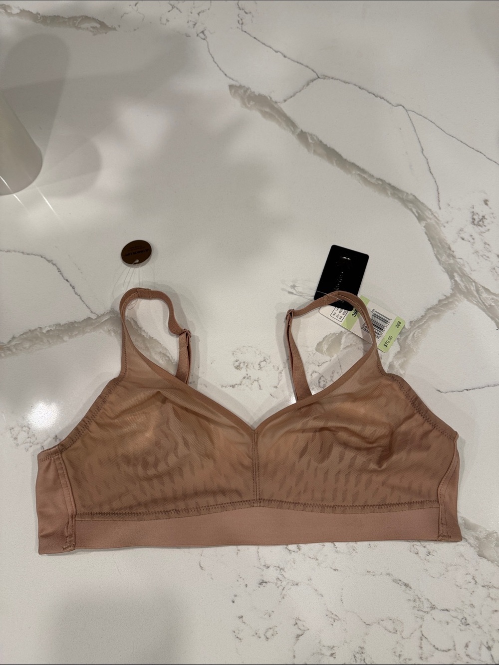 Wacoal Wireless Mesh Bralette in Light Brown